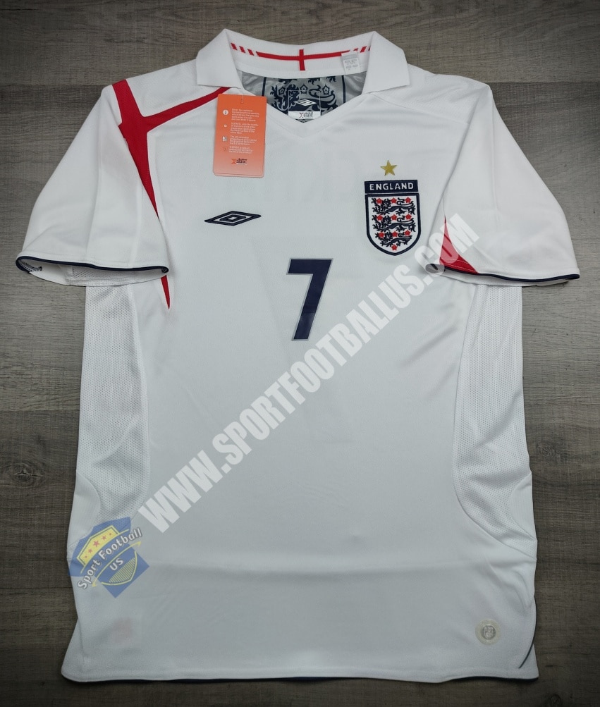 Retro England Home FIFA World Cup 2006 7 BECKHAM_1