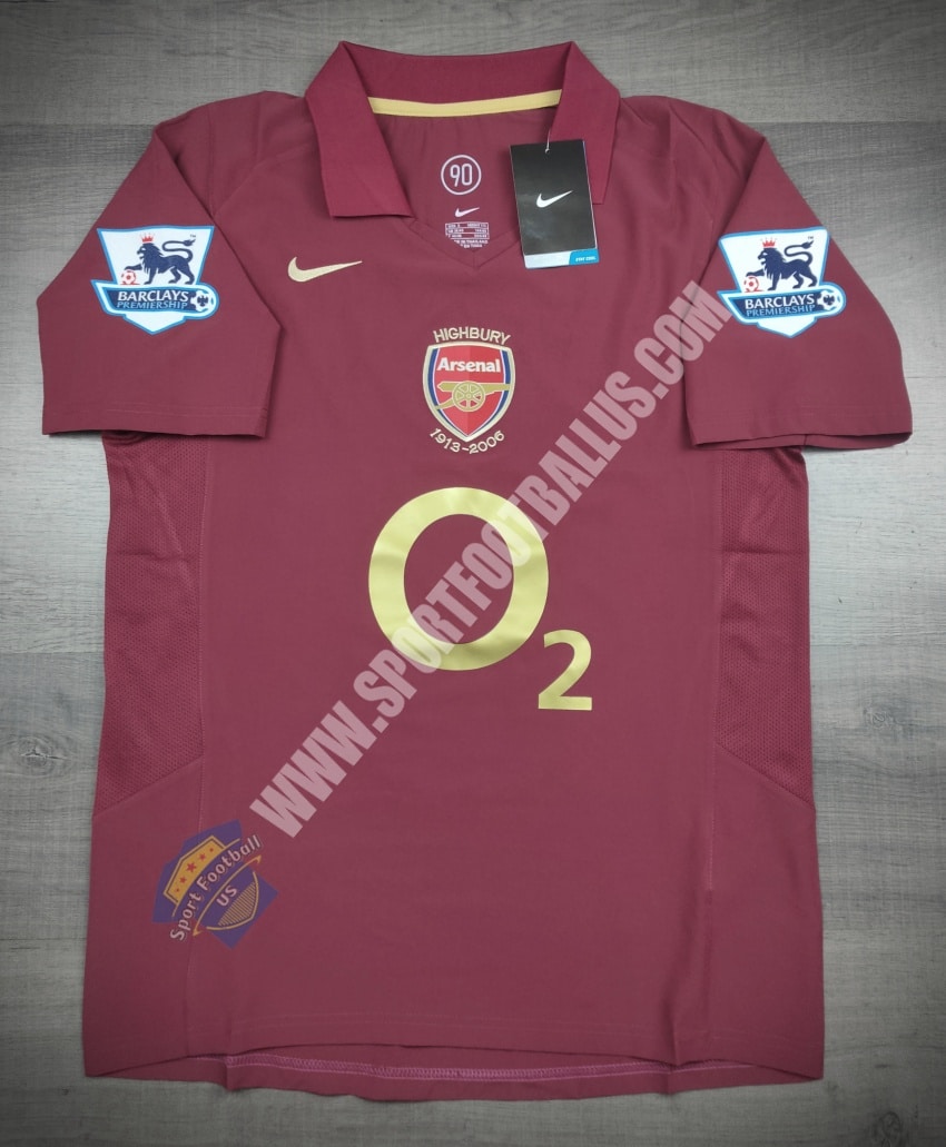 Retro Arsenal Home 2005-06 Complete with Highbury with Patches_01
