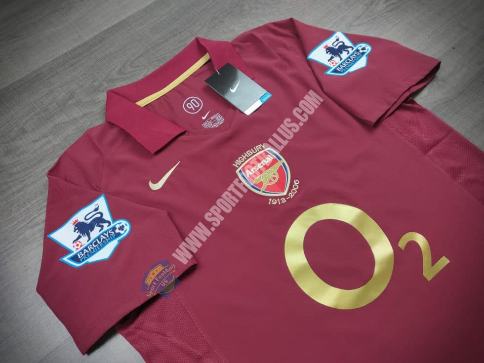 Retro Arsenal Home 2005-06 Complete with Highbury with Patches_02