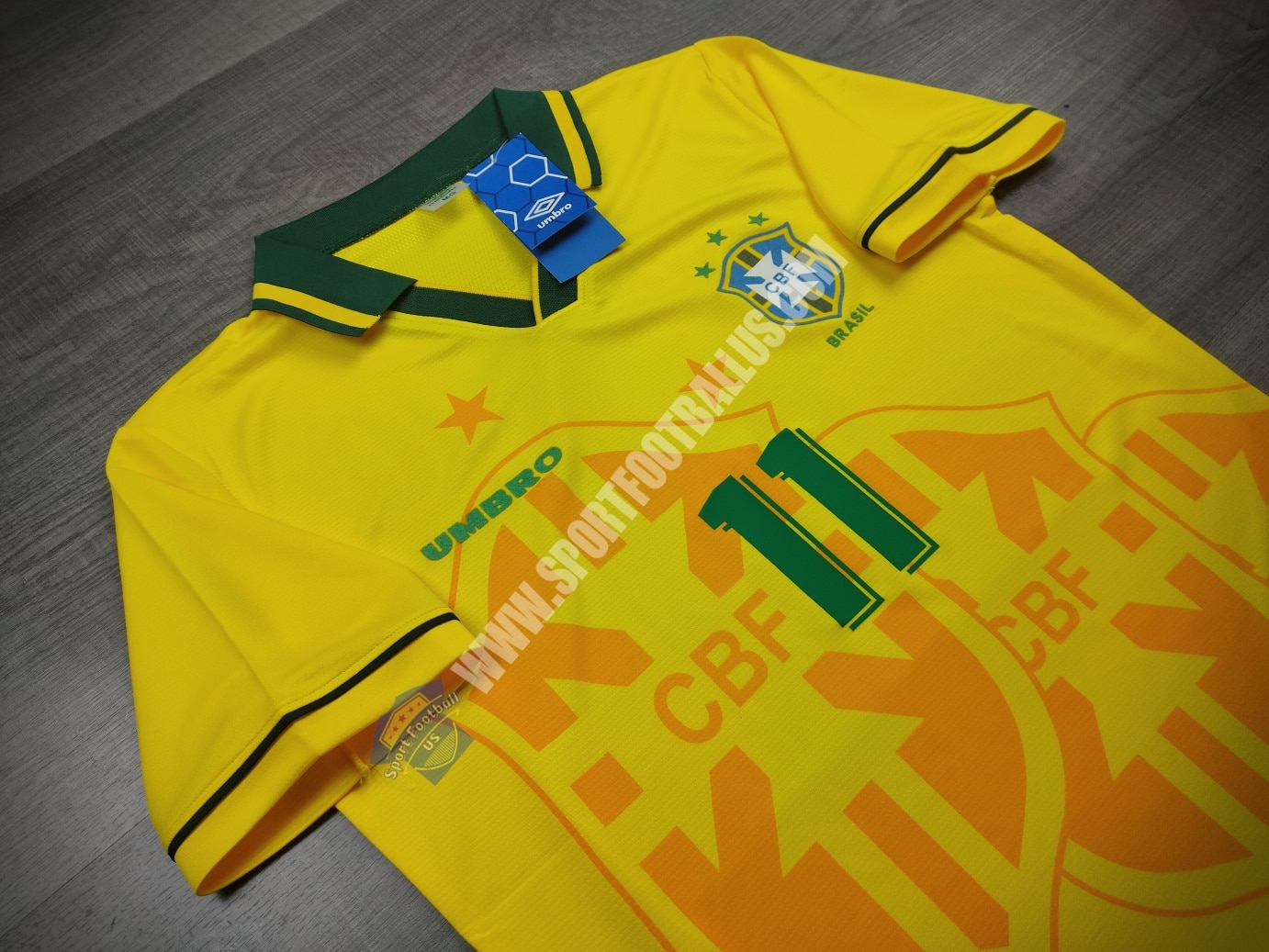 Retro] – Brazil Home Champion FIFA Worldcup 1994 11 ROMARIO