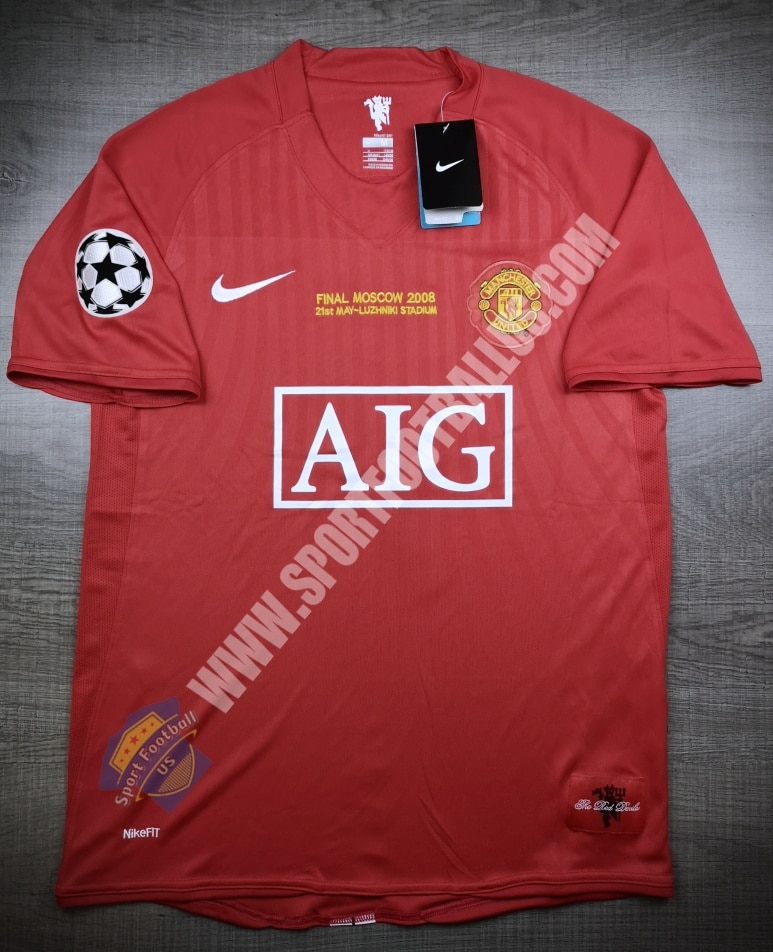 Retro Manchester United Home 2007-08 Final Moscow With Patch_01