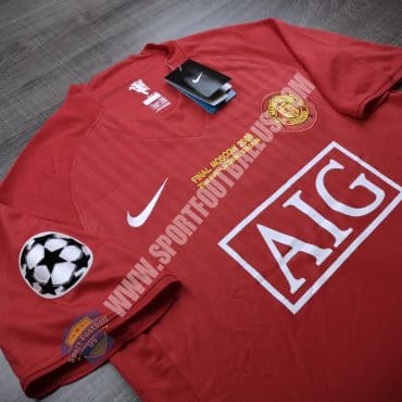 Retro Manchester United Home 2007-08 Final Moscow With Patch_02