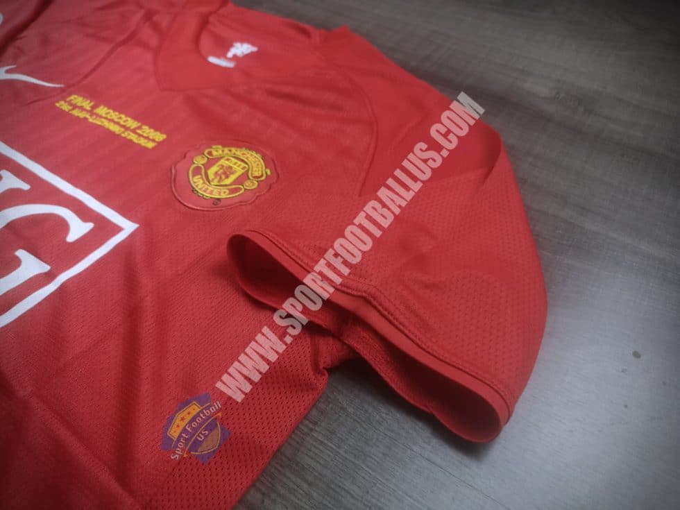Retro Manchester United Home 2007-08 Final Moscow With Patch_04