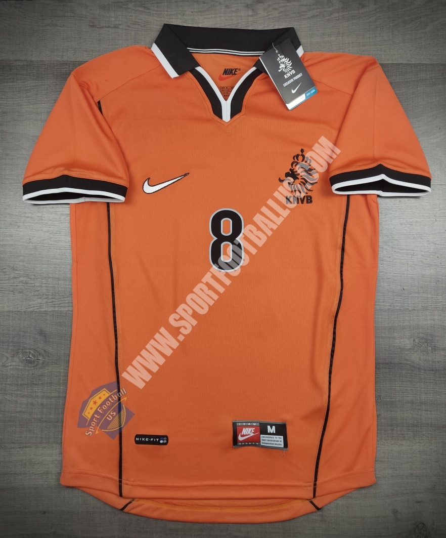 Retro Netherland Holland Home FIFA Worldcup 1998 8 BERGKAMP_01